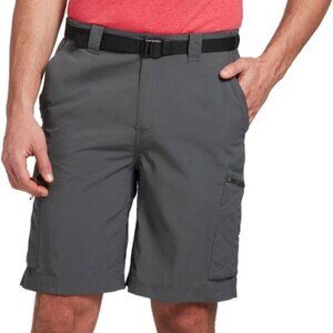 Columbia Shorts Silver Ridge Utility Cargo Men’s Grey Built in Belt 36